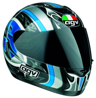 Casco moto Agv K-Series Multi Orient argento-blu-nero