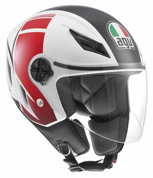Casco moto Agv Blade Multi FX bianco-rosso