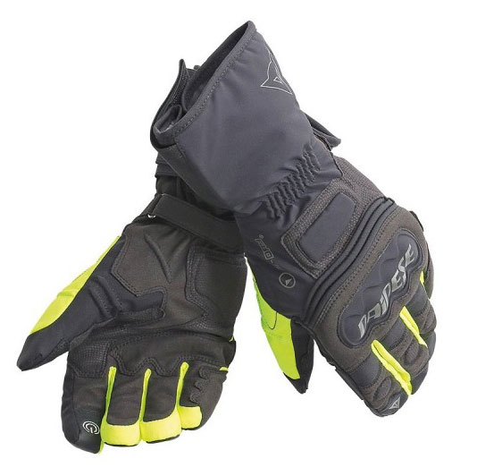 Guanti moto invernali Dainese Rainlong D-Dry Nero Giallo