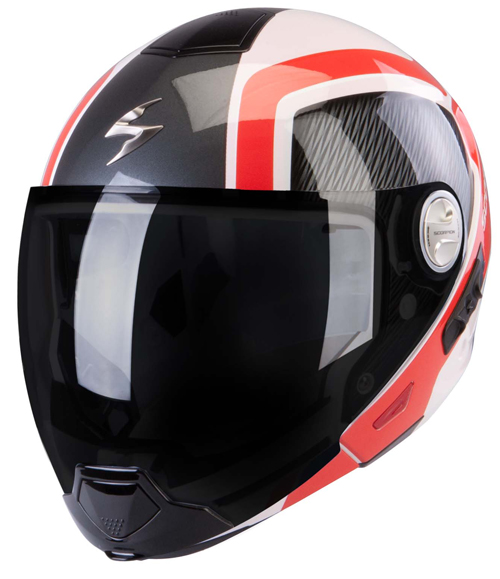 Casco modulare Scorpion Exo 300 Air Grid Bianco Rosso Nero