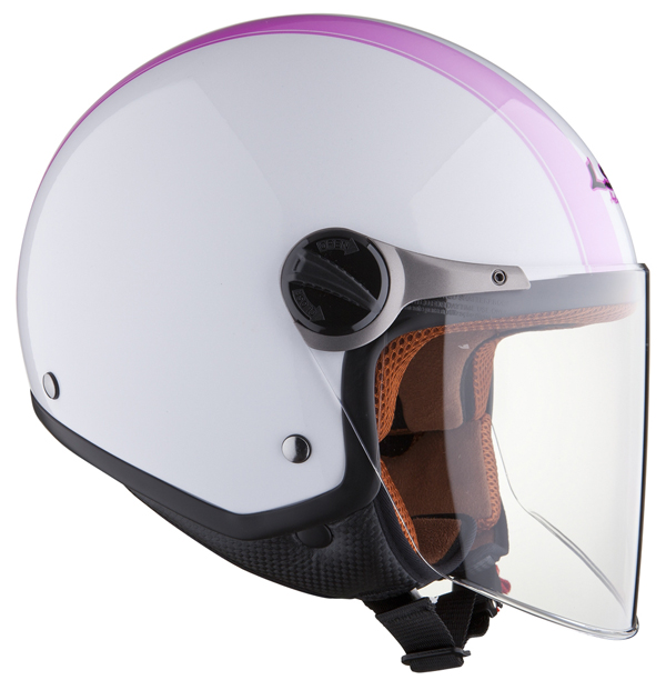 Casco jet LS2 OF560 Elite bianco rosa