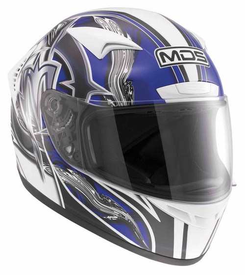 Casco moto Mds by Agv M13 Multi Brush bianco blue