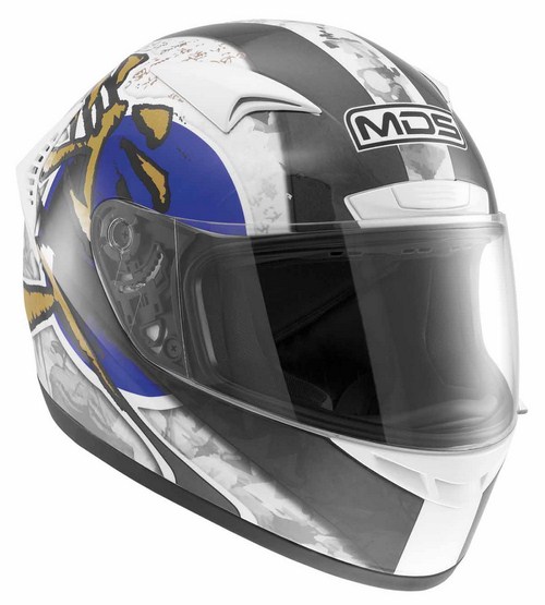 Casco moto MDS by Agv M13 Multi Ronin bianco blu
