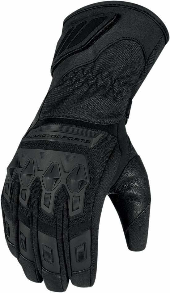 Guanti moto impermeabili Icon Citadel Nero