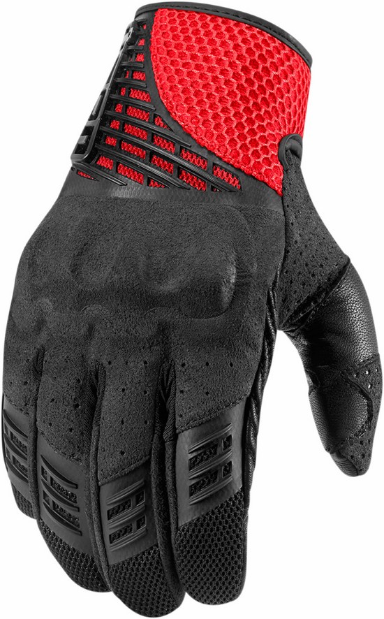 Guanti moto estivi Icon Sanctuary Rosso
