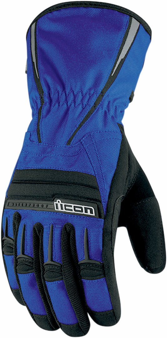 Guanti moto impermeabili Icon PDX Blu