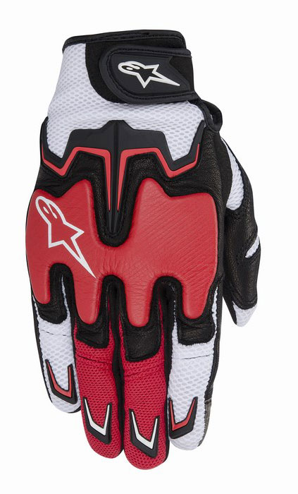 Guanti moto estivi Alpinestars Fighter Air Bianco Rosso Nero