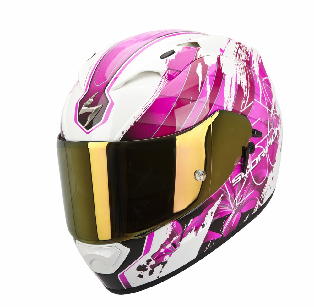 Casco integrale Scorpion Exo 1200 Air Lilium bianco perla rosa