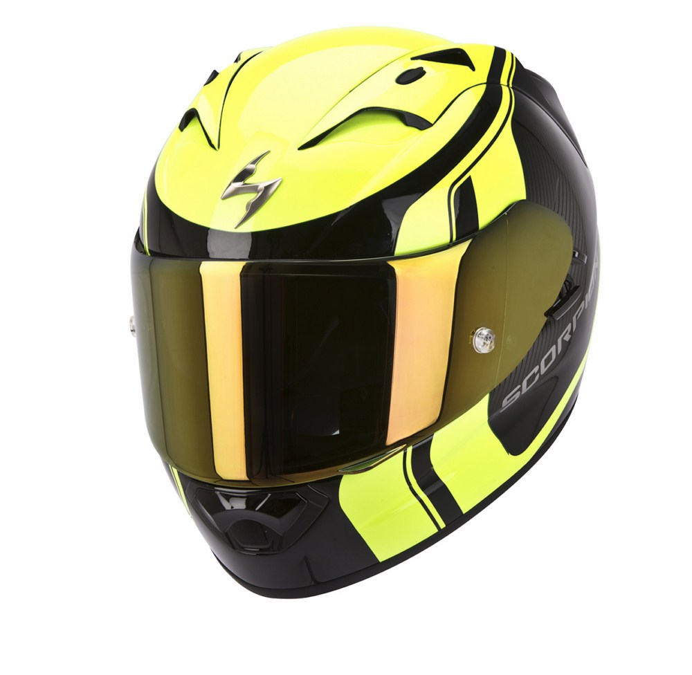 Casco integrale Scorpion Exo 1200 Air Stream Tour nero giallo