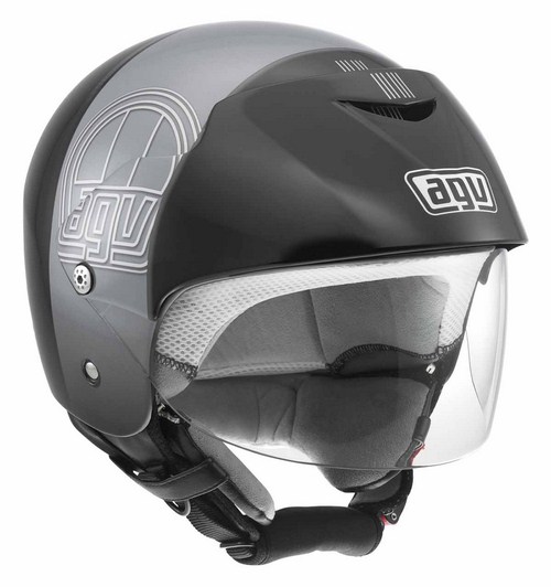 Casco moto Agv Bali II Multi Stripe nero-gunmetal
