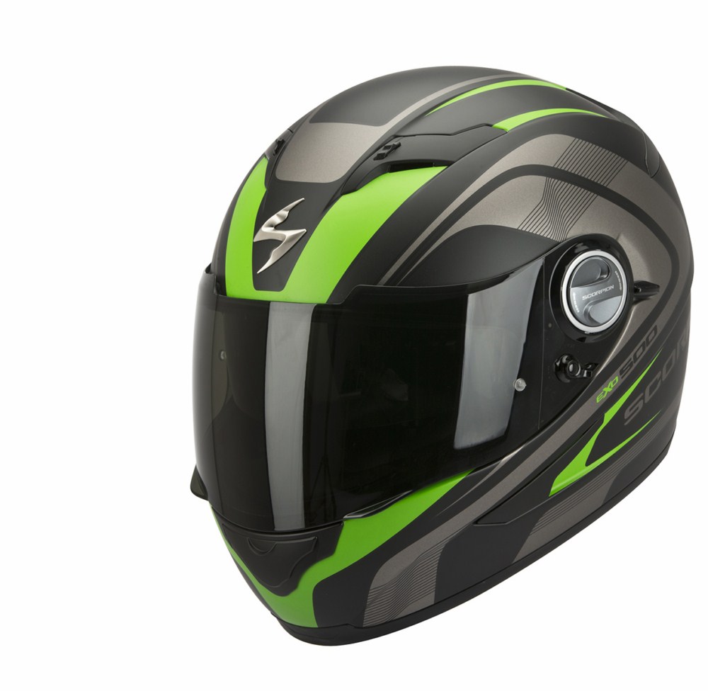 Casco integrale Scorpion Exo 500 Air Focus nero verde