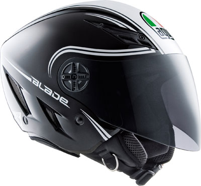Casco moto Agv Blade Multi Start nero-bianco
