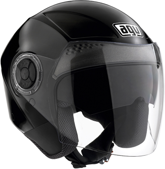 Casco moto Agv Citylight Mono nero lucido visierino parasole