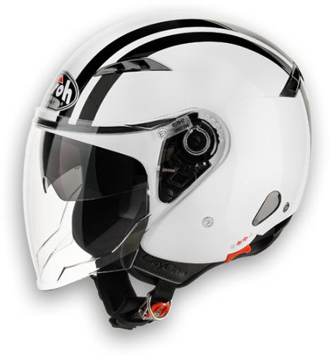 Casco moto Urban Jet Airoh City One Flash bianco lucido