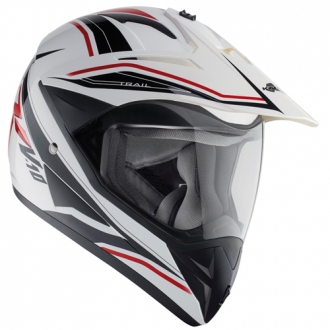 Casco crossKappa KV10 Trail Bianco Rosso