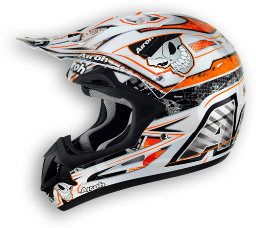 Casco moto off road Airoh Jumper Mister X arancio lucido