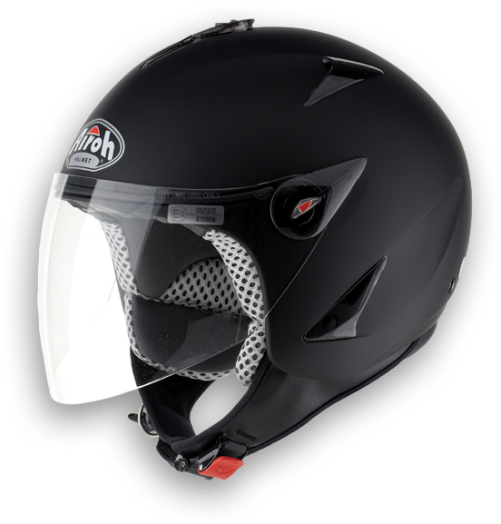 Casco moto Urban Jet Airoh JT Color nero opaco
