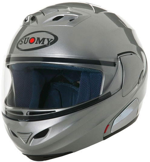 Casco moto modulare Suomy D20 Plain argento