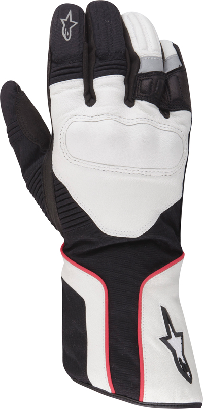 Guanti moto Alpinestars Overland Drystar 2013 nero-bianco-rosso