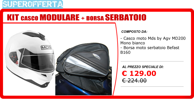 Kit Casco modulare + Borsa serbatoio Kit Casco modulare + Borsa serbatoio