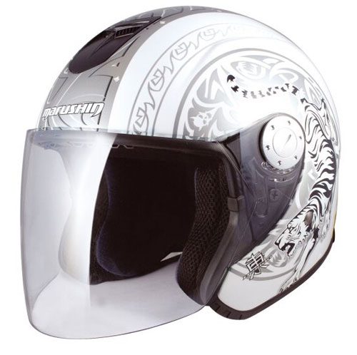 Casco moto Marushin C147 Tiger bianco lucido 2011