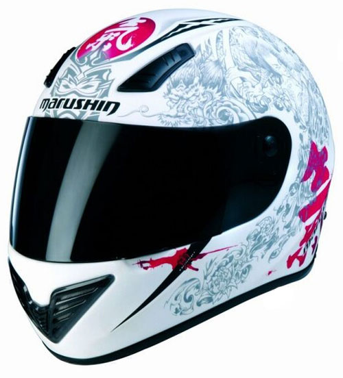 Casco moto Marushin 999RS Kouseido bianco lucido