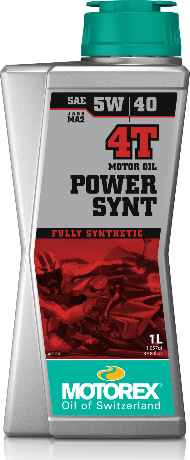 motorex olio motore lubrificante power synt 4t 5w-40 jaso ma2 per motori 4t 1 litro